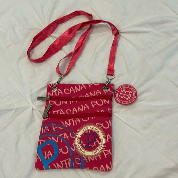 Robin Rute Women's Puntacana Red Dual Zipper Pocket Crossbody Sling Bag - Picture 1 of 8